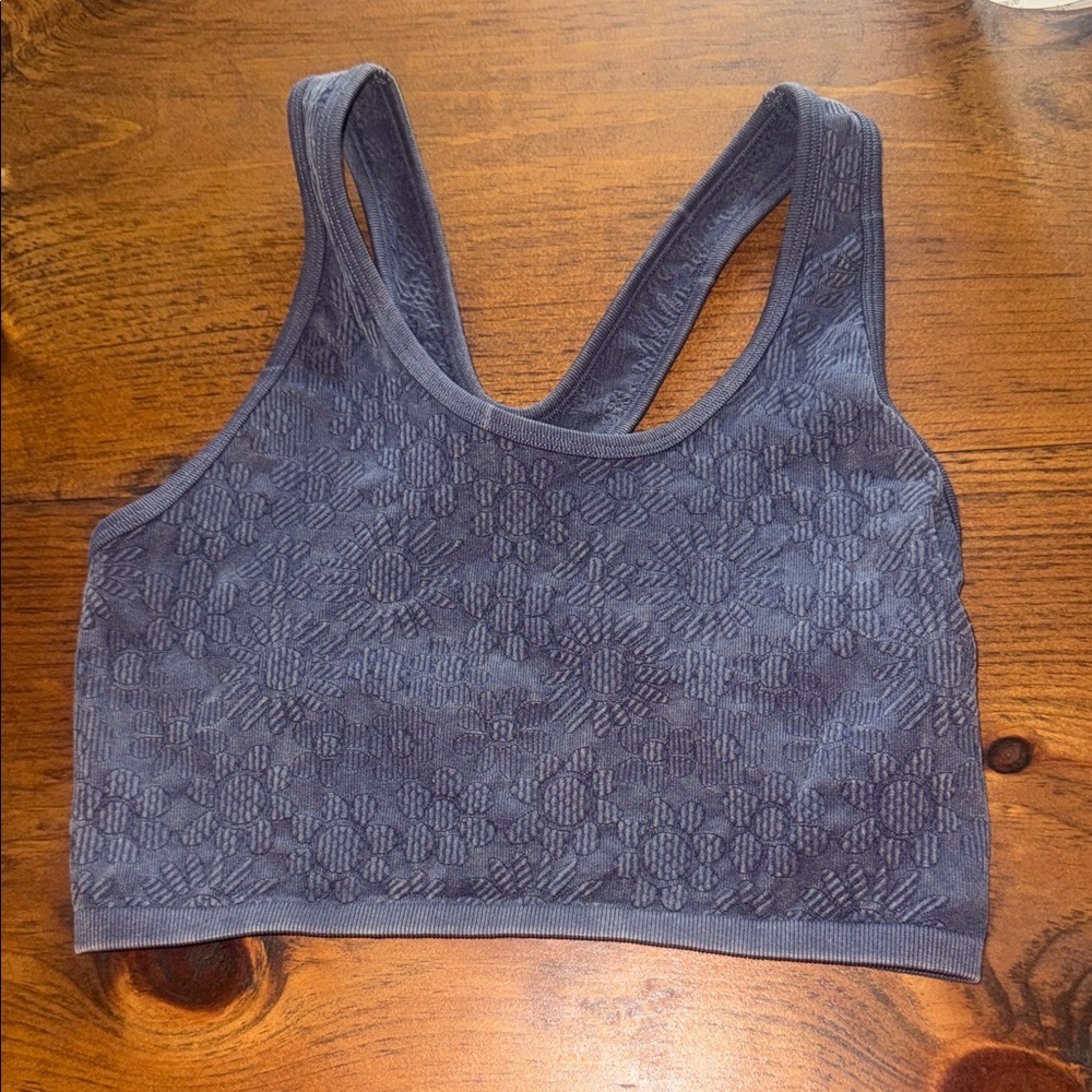 aerie Textured Seamless Racerback Bralette - Charcoal Gray